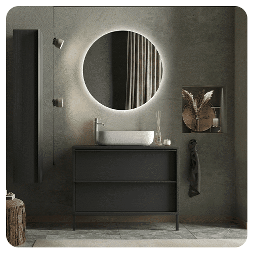 Miroir rond orbe
