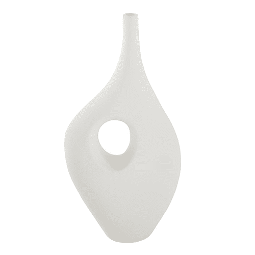 Vase soliflore blanc en terre cuite