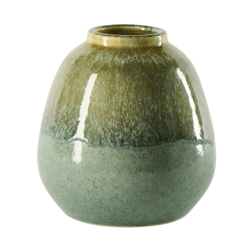 Vase bleu en terre cuite 14x15,5 cm,