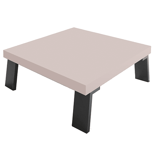 Table basse Palma 86 × 86 cm avec pieds en métal