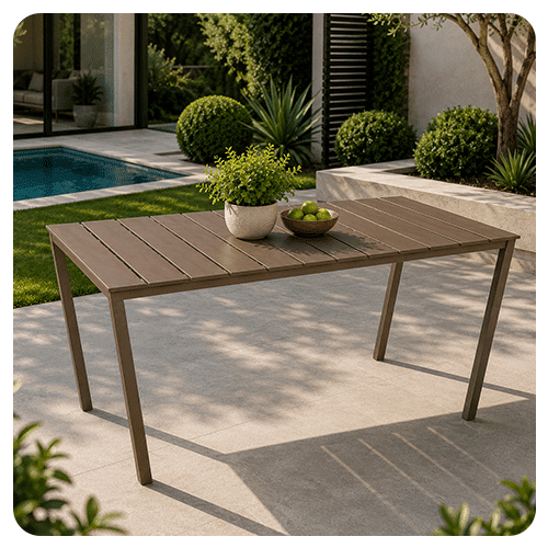 Table de jardin 131 × 71 cm
