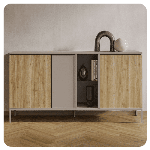 Buffet 3 portes Cadiz chêne & cashmere Gent