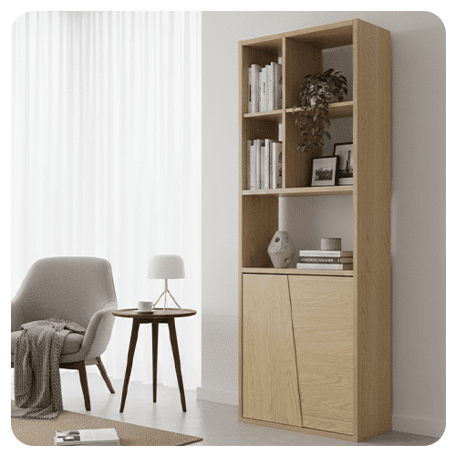 Bibliothèque 1 porte Solena