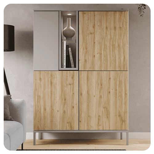 Buffet haut 4 portes 2 niches Gent
