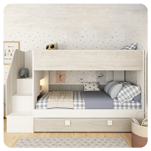 Lit superposé avec lit gigogne Cascina