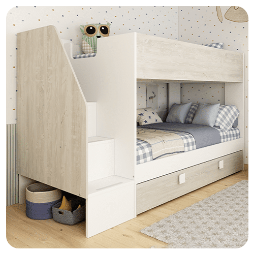 Lit superposé avec lit gigogne Cascina – Image 2