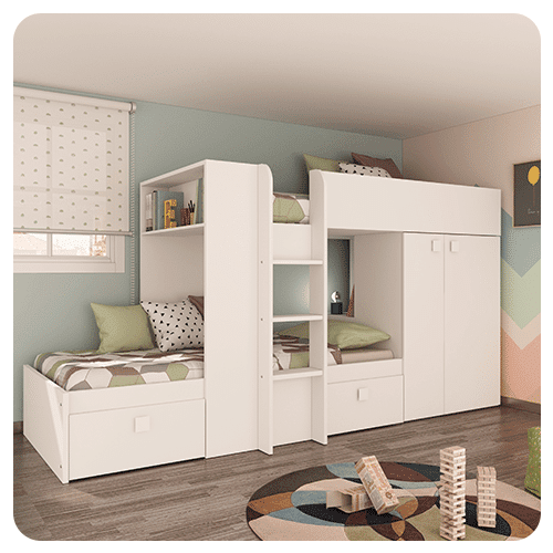 Lit superposé blanc B01 – Image 2