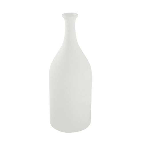 Vase soliflore blanc en terre cuite ajouré 12x32 cm