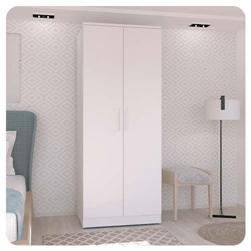 Armoire 2 portes blanc