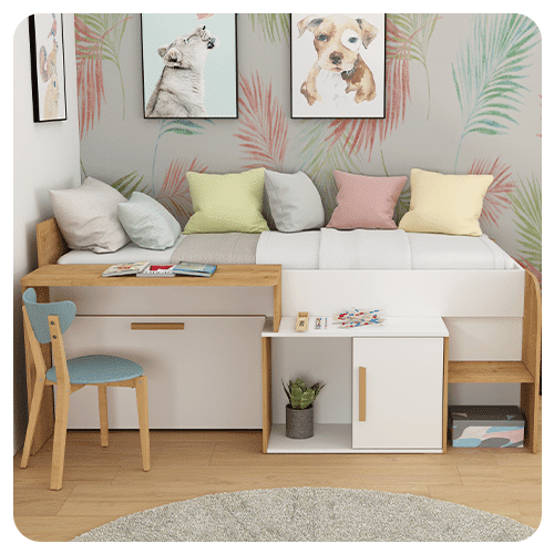 Lit gigogne bureau Sacha