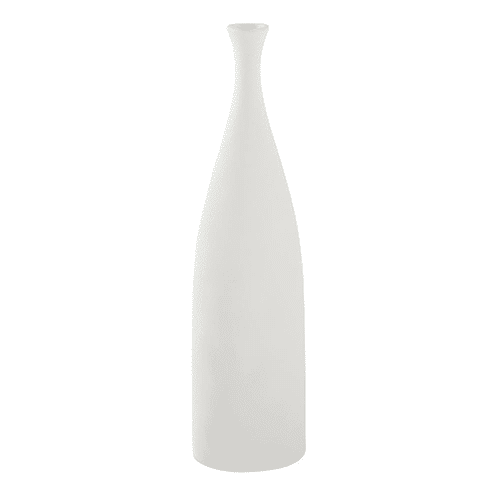 Vase soliflore blanc en terre cuite ajouré 10x39x6,3 cm